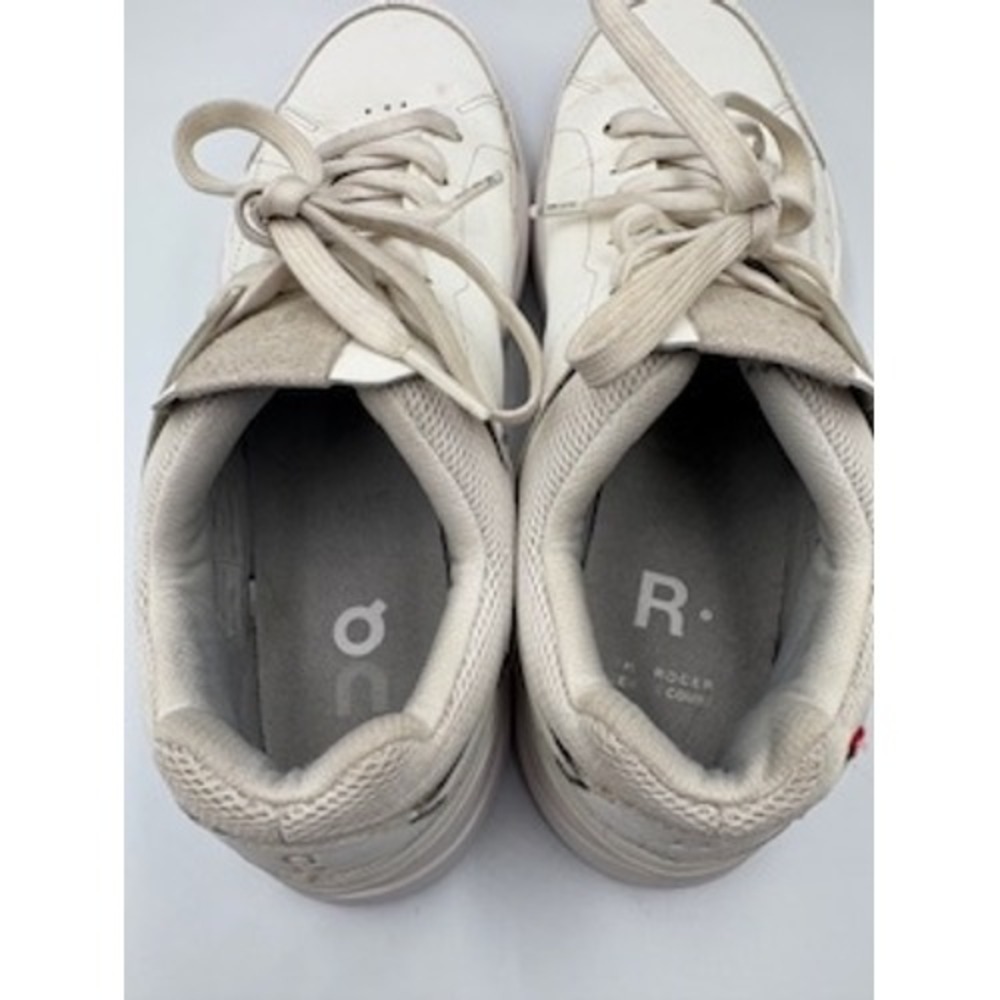On Cloud THE ROGER Clubhouse White Leather Tennis Court Shoes Mens Size 8 - Picture 6 of 10